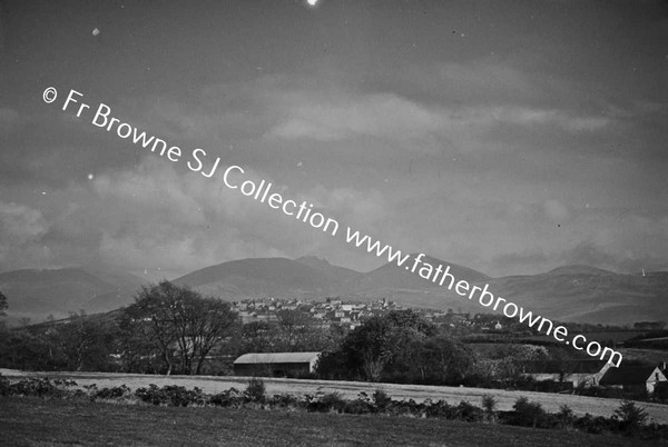 VARIOUS VIEWS OF TOWN AND MOURNE MOUNTAINS